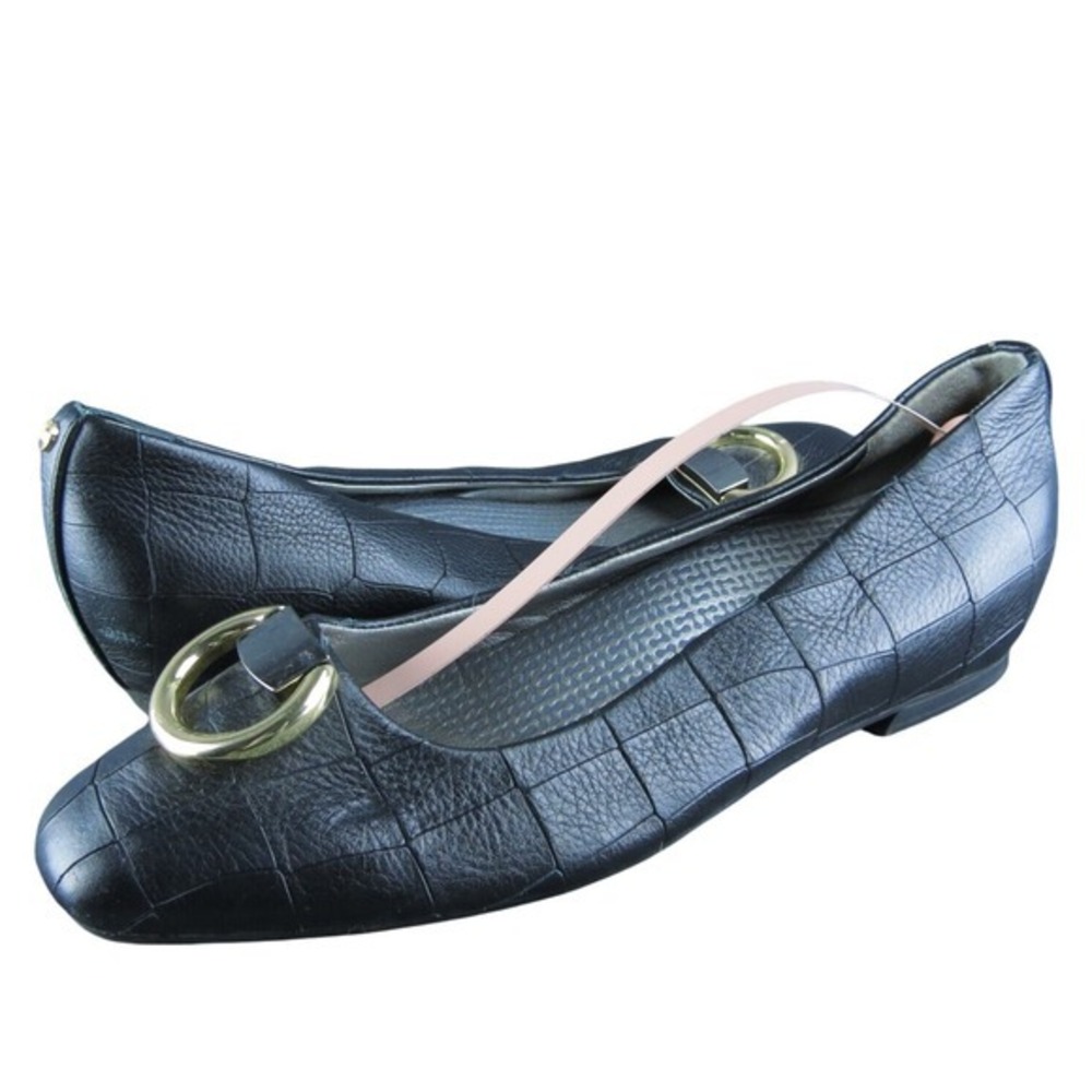 Baretraps Women's Perrie Posture+ Flat Black Leather Size 8M Gently Used 2025